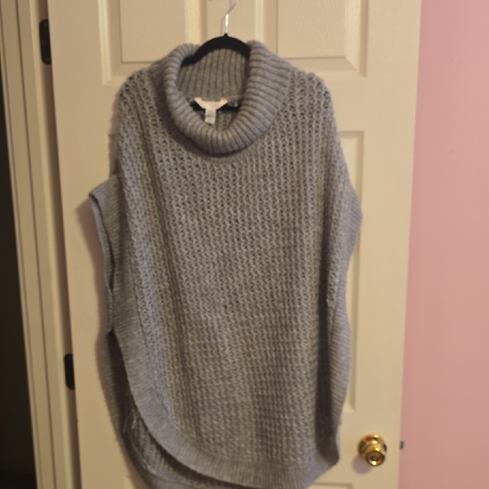LC Lauren Conrad Soft Gray Cowl Neck Sweater